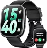 Smartwatch Herren Damen, 1.83' HD Fitnessuhr mit Telefonfunktion, Fitness Tracker mit SpO2 Pulsmesser Schlafmonitor Schrittzähler, 100+ Sportmodi Sportuhr, IP68 Wasserdicht Smart Watch für Android iOS