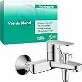 hansgrohe Vernis Blend - Badewannenarmatur Aufputz für 2 Verbraucher, Mischbatterie Badewanne mit Auslauf Länge 17,1 cm, Einhebelmischer Wanne, Chrom, 71440000