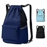 Oziral Turnbeutel mit Kordelzug, Große Kapazität Sportbeutel, Wasserdicht Sportrucksack, Rucksäcke mit Reflektierender Streifen, Gym Bag für Damen und Herren