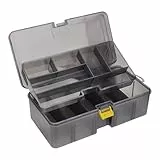 Angelkoffer, 2 lagig Gerätekoffer, Ausziehbare Laden, Angelkasten mit Boxen zur Aufbewahrung von Wirbeln, Jigs, Haken und Senkblei