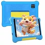HotLight Kinder-Tablet 7 Zoll Android 12 Tablet für Kinder mit 2 GB RAM + 32 GB ROM (TF 128 GB), Kindersicherung, WLAN, Bluetooth, Kids Tablet Touchscreen Quad-Core (blau)