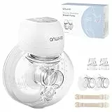 ANWIKE Milchpumpe Elektrisch Ultra-Leicht 193g - Schmerzfreie Handsfree Milchpumpe, 3 Modi 9 Stufen mit LED-Anzeige, Geringer Geräuschpegel, Freihändig Elektrische Milchpumpe mit 21/24mm Flanschen