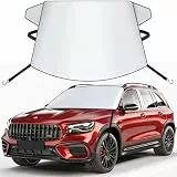 Zettum Auto SUV Sonnenschutz Frontscheibe 177 × 127 cm, PU Oxford Tuch Faltbare Frontscheibenabdeckung Windschutzscheiben Sonnenblende gegen UV Frost Staub Schnee EIS Sonne