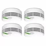 Hekatron Genius Plus – Rauchmelder 10 Jahre Batterie – Testsieger Stiftung Warentest – Made in Germany – inkl. 4X Klebepad – App-unterstützt – Brandmelder – 4 Stück