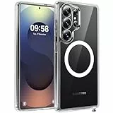 TOCOL für Samsung Galaxy S25 Ultra Hülle für Magsafe, Schutz in Militärqualität, Stoßfest Kratzfest Magnetisch Handyhülle Galaxy S25 Ultra 5G Case, Transparent