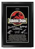 HWC Trading Jurassic Park A3 Gerahmte Signiert Gedruckt Autogramme Bild Druck-Fotoanzeige Geschenk Für Filmfans