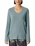 Schiesser Damen Schlafshirt Langarm Modal-Mix + Relax Pyjamaoberteil, Mineral_182101, 40