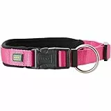 HUNTER Hundehalsung NEOPREN VARIO PLUS, Farbe: himbeer/schwarz, strapazierfähiges Nylon, weiche Neoprenpolsterung, stufenlos verstellbar, mit Zugentlastung, pflegeleicht, komfortabel, Größe: S/2,0