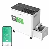 COMFEE CDDAE-30DEN7-QA3 Luftentfeuchter 30L/Tag für bis zu 73㎡, 3-Liter-Tank, drehbare Räder, Trocknungsmodus, Geräuschreduzierung, Automatische Abtauung