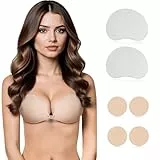 Septeamay Premium Klebe BH mit Aufkleber zur Bruststraffung, Unsichtbarer Sticky Bra Push Up Trägerloser für Frauen, Klebe-BH Push Up Waschbar & Wiederverwendbar für Rückenfreie Kleid Brautkleid -A