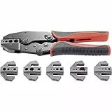 Toolcraft PZ-505 Crimpzange I 7-teiliges Presszangen-System I Koax-Crimpzange I Koaxial-Crimpzange I Crimpwerkzeug I Druckmoment-Einstellung 12-stufig I Kabel-Crimpzange