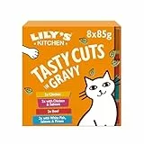Lily’s Kitchen Aus Natürlichen Zutaten hergestellt Leckere Stücke in Soße Ausgewachsen Nassfutter für Katzen Mehrfachpackung 8 x 85 g Dosen