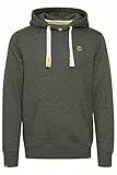 !Solid SDBennHood Herren Kapuzenpullover Hoodie Pullover mit Kapuze Kordelzug Kängurutasche Rippbündchen Label-Details Baumwollmischung Regular fit, Größe:M, Farbe:Climb Ivy Melange (8785)