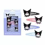 Joy Toy - Kuromi 4 Haarspangen in Geschenkpackung 9x1,5x14 cm