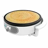 Cecotec Elektrische Crêpes-Maschine Fun Creepy, 1200W, Antihaftbeschichtung, Abstandswalze und Spatel, Einstellbare Leistung, Leuchtanzeige, 30,5cm Durchmesser, Überhitzungsschutz, BPA-frei