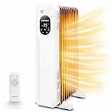 Aigostar Cozy - Energiesparend Ölradiator mit Fernbedienung, Heizung Elektrisch mit Thermostat, ECO Modi, 3 Modi, 24H Timer, Kipp & Überhitzungsschutz, Mobiler Heaters for Room, 2300W 11Rippen