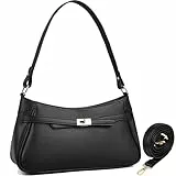 Myhozee Kleine Handtasche Damen Umhängetasche Schwarz Crossbody Bag Damen Mit 2 Schultergurten Elegant Tasche Schultertasche Handbags Top Zip Hobo Shoulder Bag für Frauen Women Dating Party Einkaufe