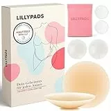 Lillypads® Premium Nippelpads – DAS ORIGINAL – Selbstklebende Nipple Cover für Frauen – Wiederverwendbare Nipple Pads – 8cm – Klebe BH – Für Tiefen Rückenausschnitt – Nude
