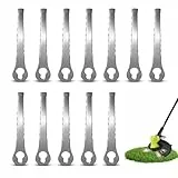 Shyllin Rasentrimmer Ersatzmesser Metall, 12 Stück Replacement Blades for Trimmer, Metallmesser für Rasentrimmer, Rasentrimmer Klingen Metall, Rasenmäherklinge Ersetzen