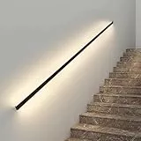 LED-Treppe mit menschlichem Körpersensor, Wandmontage, für Innen- und Außenbereich, 4000 K, LED-Beleuchtung, perfekt für Treppen, Veranda und Eingang, 2 m Länge