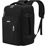 YOKGO Reiserucksack Rucksack Handgepäck Flugzeug 40x20x25 CM 20L Für Ryanair Untersitz Reise, Tasche Mit Nassfach, 15.6 Zoll Laptop Kabinentasche Backpack Für Weekender, Business, Arbeit (Schwarz)