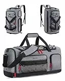 BAGSMART Sporttasche Damen und Herren, Sporttasche mit Schuhfach und Nassfach wasserdichte Gym Bag Reisetasche trainingstasche schwimmtasche für Fitness, Reisen, Outdoor-Aktivitäten, dunkelgrau