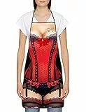 HANERDUN Damen Schürze Kochschürze Küchenschürze mit Taschen Schleife Bowknot Schwarz Gute Qualität Baumwolle Nett Süß für Damen Frauen Kochen Grillen Backen Geschenk Idee
