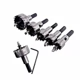 5 Stück Lochsäge Hartmetall-Bohrer, 16-30mm HSS-Stahl Bohrer-Lochsägen-Set Titanbeschichteter Lochöffner Zentrierbohrer für Edelstahl, Eisen, Legierung, Holz, Kunststoff
