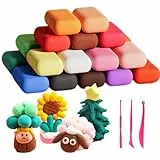 Modelliermasse Lufttrocknend,24 Farben Knete Lufttrocknend für Kinder,Lufttrockener Magischer Knete,Geschenk für Jungen und Mädchen im Alter von 3-12 Jahren