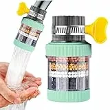 Hobngmuc Wasserhahn Wasserfilter, 2 Stück Aktivkohle Küchenwasserfilter, Entfernt Chlor, Fluorid Und Schwermetalle, Geeignet Für Runde Wasserhähne Mit Einem Durchmesser Von 15mm-32mm