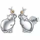 Niedliche Tier-Ohrringe – Capybara-Frucht-Design, Zinklegierungsschmuck, leichtes, hypoallergenes Accessoire, lustige, bezaubernde Capybara-Ohrringe für Frauen, Muttertag, Party, Alltag
