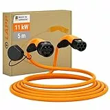 Lapp Mobility Helix Typ 2 Ladekabel 11 kW/Selbstaufrollend / 20 A / 3-Phasig/E-Auto Ladekabel/Mode 3 / 5m, Orange