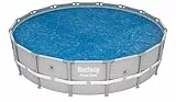 Bestway Flowclear Solarabdeckplane, Ø 462 cm, für runde 457 cm und 488 cm Aufstellpools, blau, 58253, 457 cm / 488 cm