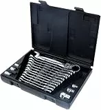 KS Tools 5034868 Tools 503.4868 GEARplus Gelenk-Ratschenringmaulschlüssel-Satz, 18-tlg.feststellbar