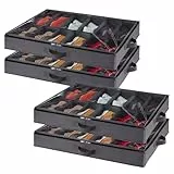 Lifewit 4 Stück Unterbettkommode für Schuhe, Faltbare Unterbett Aufbewahrungsbox Schuhorganizer Schuhe Aufbewahrungstasche Shoe Organizer Bettkasten für Männer Frauen, 4x12 Paar