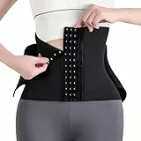 Xynovate Bauchweggürtel, Korsett Damen Waist Trainer, Fitness Gürtel Verstellbarer, Zugleich als Bauchweggürtel und Waist Trainer Verwendbar?Schwarz,M