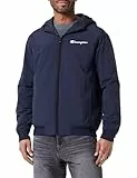 Champion Herren Legacy Outdoor-Spring-Summer Kontrast Small Script Logo Wr Taslon Hooded Jacke, Marineblau, L