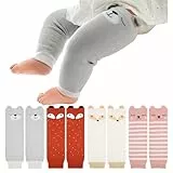 XEPST Packung mit 4 Kleinkind Baby Beinwärmer, niedliche Tiermuster Lange Beinwärmer Kniestrümpfe Knieschützer Beinärmel Leggings für Baby Kinder Kleinkinder Jungen Mädchen 0-5 Jahre, Einheitsgröße