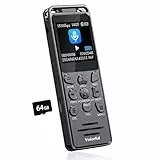 80GB Diktiergerät Digital 70 Std Aufnahmegerät, Volorful 1,44' Farbbildschirm Voice Audio Recorder, MP3 Player, USB-C Diktiergeräte mit Spracherkennung/Wiedergabe für Meeting Interview Vortrag