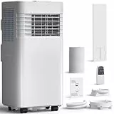 9000 BTU Mobiles Klimagerät, 3-in-1 Klimaanlage mit Fensterabdichtungsset, Kühlen und Entfeuchten und Ventilieren, Umweltfreundliches R290, Selbstverdunstung, Schlafmodus & 24h-Timer für Räume bis 25㎡