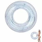 Aufblasbarer Schwimmreifen Schwimmring Erwachsene Groß PVC Schwimming Ring Schwimmringe Schwimmring Glitzer Sommer Aufblasbar Schwimmreifen für Erwachsene Sommer Pool Party