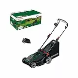 Bosch Akku-Rasenmäher ROTAK18V2-43 (Schnittbreite: 43 cm, Schnitthöhe: 30-75 mm, 50 l Stoff-Grasfangkorb, Mulchstopfen, ohne Akku)