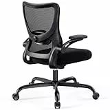 Marsail Bürostuhl Ergonomisch, Ergonomischer Bürostuhl Schreibtischstuhl mit 3D-Armlehnen, 2D-Lendenstütze, 8 cm Sitzkissen, atmungsaktivem Netzrücken, Bürostuhl Computerstuhl bis 136 kg