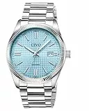 CIVO Herren Uhr Analog Armbanduhr: Edelstahl Business Datum Uhren für Männer Silber - Wasserdicht Quarz Herrenuhr für Arbeit und Freizeit - Stylisch Geschenk für Ehemann Vater Sohn
