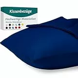 Kissenbezug 40 x 80 Mikrofaser Premium 2er Set Kopfkissenbezug 40x80 für Kissen Bett Stoff Superweicher Resistent Hypoallergen Anti-Milben Atmungsaktiv Kissenhülle mit Verdecktem Zip Voll Waschbar