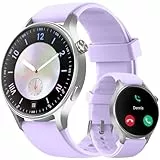 aeac Smartwatch Damen Rund mit Telefonfunktion,AMOLED Ultra-Clear Screen Uhren Damen (Durchmesser 43mm),110+ Sportmodi Watch mit SpO2 Pulsuhr Schlafmonitor,3ATM Wasserdicht Fitnessuhr für iOS Android