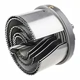 wolfcraft Mehrkranzlochsäge „Professional“, Ø 28-74 mm I 2220000 I Säge mit 5 Schnellwechsel-Einsätzen, Ø 28-74 mm, Schnitttiefe 40 mm