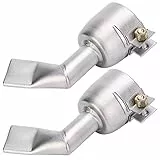 2 Stück Heißluftpistole Schweißdüse 120 Grad Edelstahl Schweißer Heizbrenner Flachspitzendüse für PVC-Kunststoffplattenlötzubehör