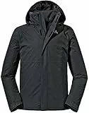 Schöffel Herren Jacket Gmund M, wind- und wasserdichte Regenjacke, atmungsaktive Outdoor Jacke, Wanderjacke mit verstaubarer Kapuze, black, 58