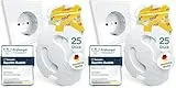 MUTKIND® 50x Steckdosen Kindersicherung - (Mit Kleber von TESA) Steckdosenschutz Kindersicherung mit Drehmechanik - Kindersicherung Steckdose - Steckdosensicherung Baby (Packung mit 2x25 Stück)